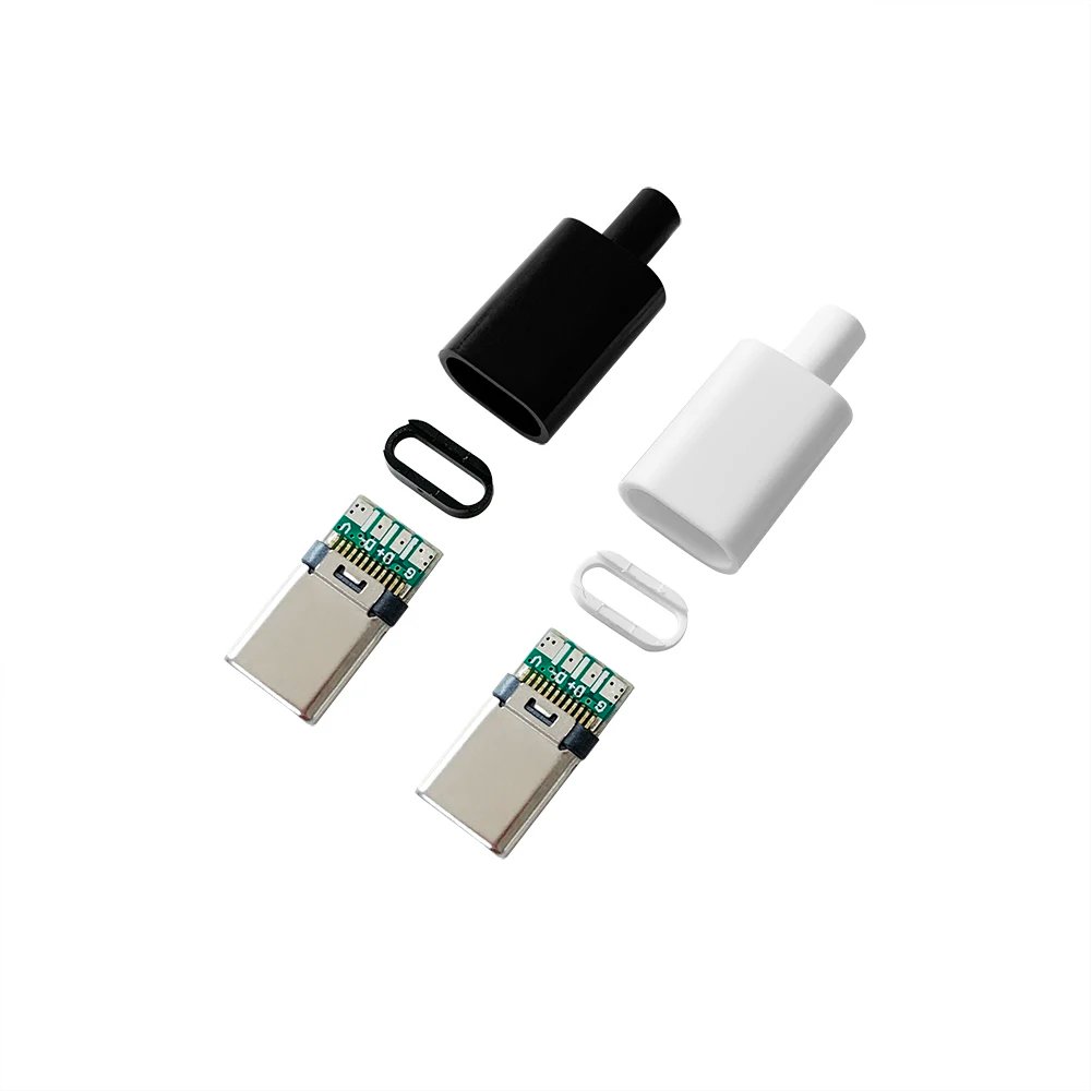 10pcs Type C usb3.1 3A fast charging USB Connectors Male Jack Tail Plug Electric Terminals welding DIY data cable accessories