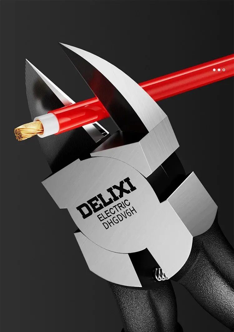 DELIXI ELECTRIC Nozzle Pliers  Electronic Pliers Industrial Scissors Diagonal Pliers，for CuttingMetalWireCablePlasticsWood