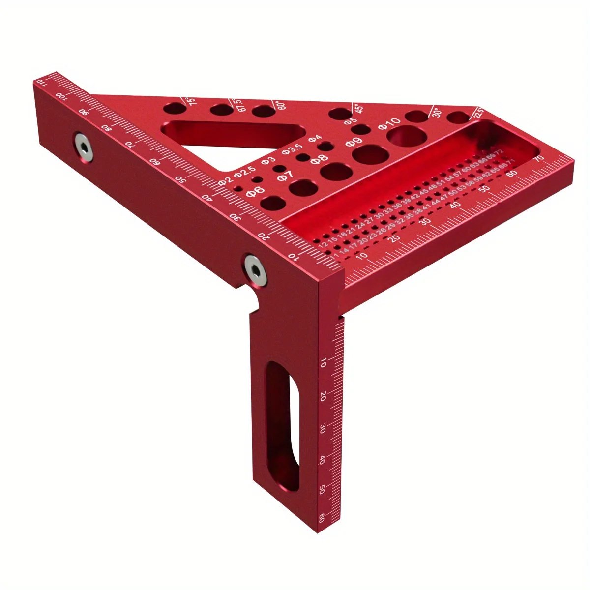 Woodworking Square Protractor, Woodworking Square With Dowel Pins,Aluminum Alloy Miter Triangular Ruler,Angler Scriber Woodworking Square Protractor, Woodworking Square With Dowel Pins,Aluminum Alloy Miter Triangular Ruler,Angler Scriber