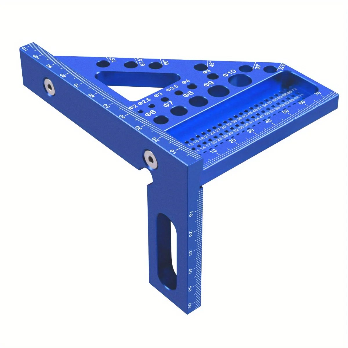 Woodworking Square Protractor, Woodworking Square With Dowel Pins,Aluminum Alloy Miter Triangular Ruler,Angler Scriber Woodworking Square Protractor, Woodworking Square With Dowel Pins,Aluminum Alloy Miter Triangular Ruler,Angler Scriber