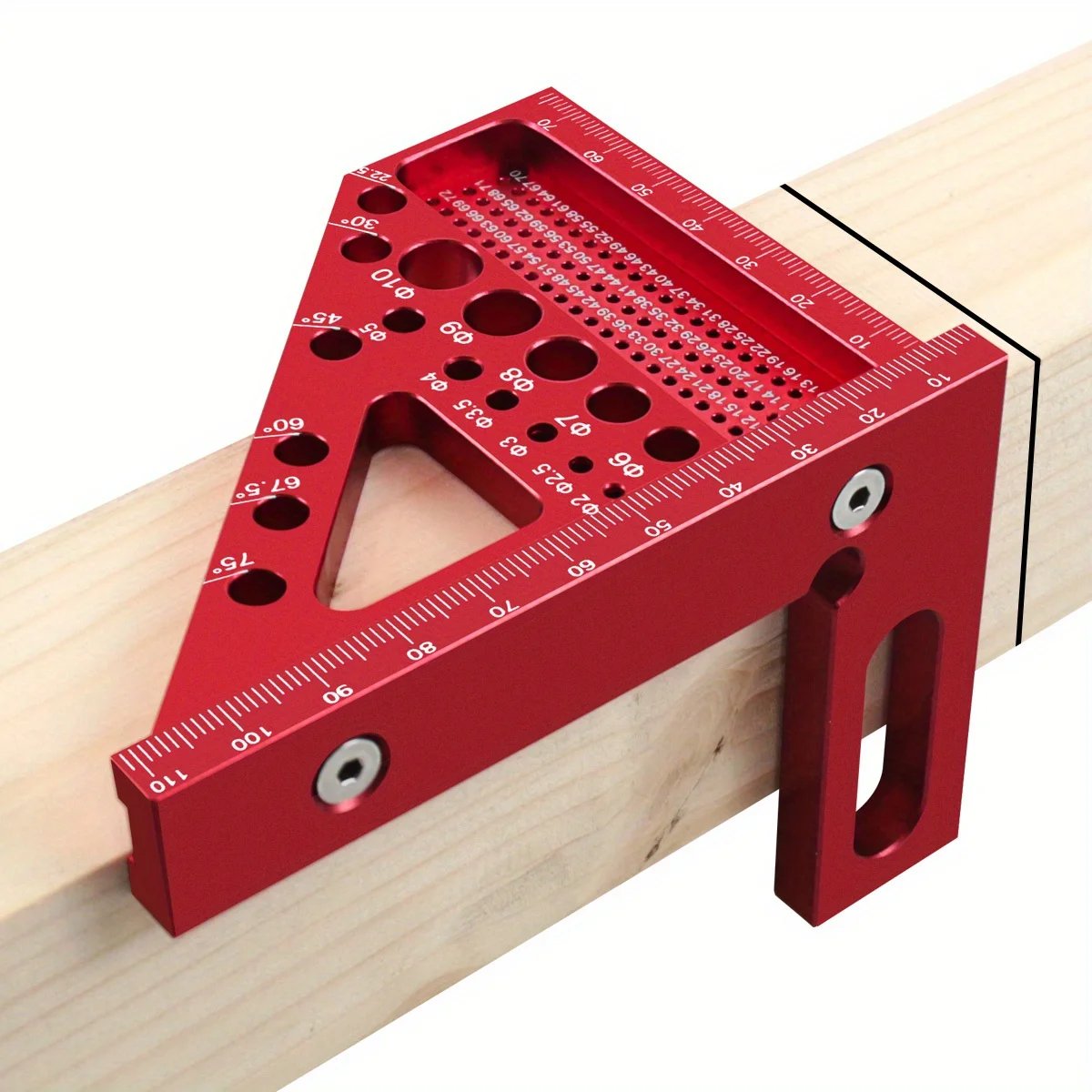 Woodworking Square Protractor, Woodworking Square With Dowel Pins,Aluminum Alloy Miter Triangular Ruler,Angler Scriber Woodworking Square Protractor, Woodworking Square With Dowel Pins,Aluminum Alloy Miter Triangular Ruler,Angler Scriber