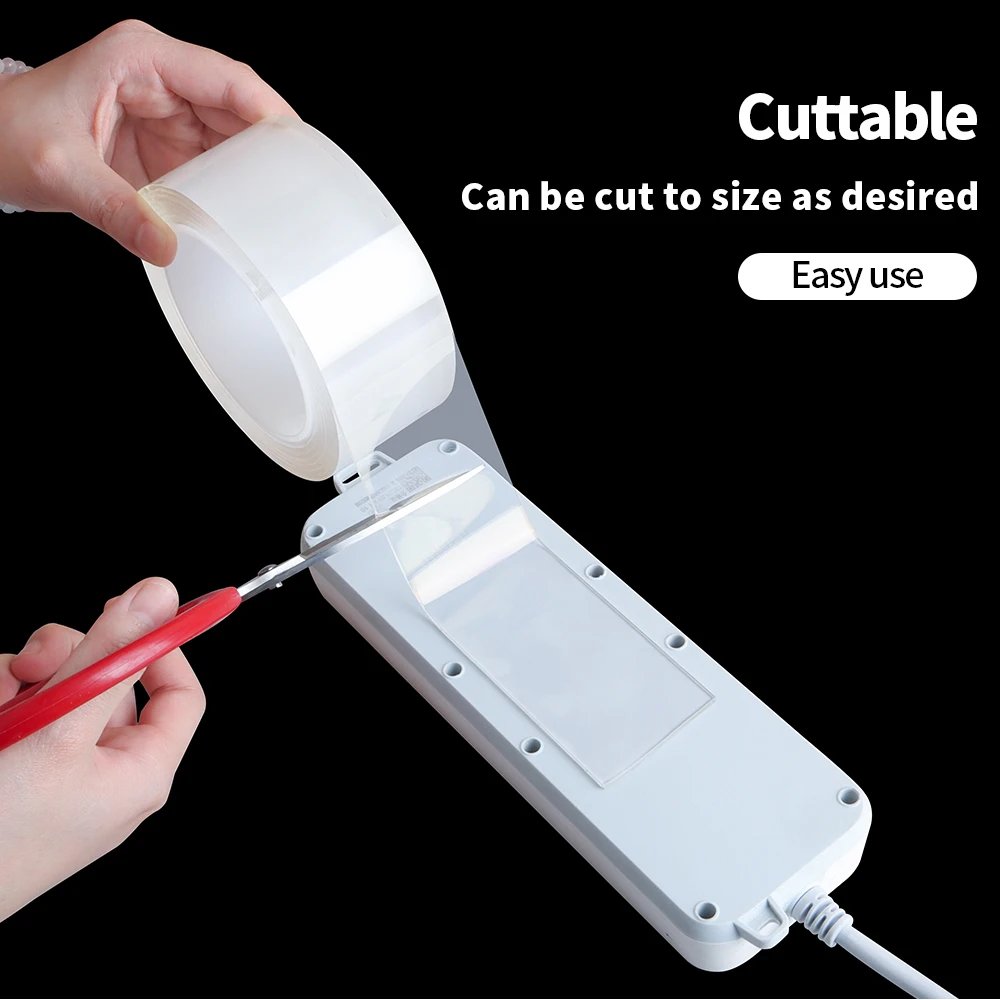 Strong Viscosity Double Sided Nano Tape Removable Waterproof No Trace Reusable Self Adhesive Strips Washable Transparent Tape