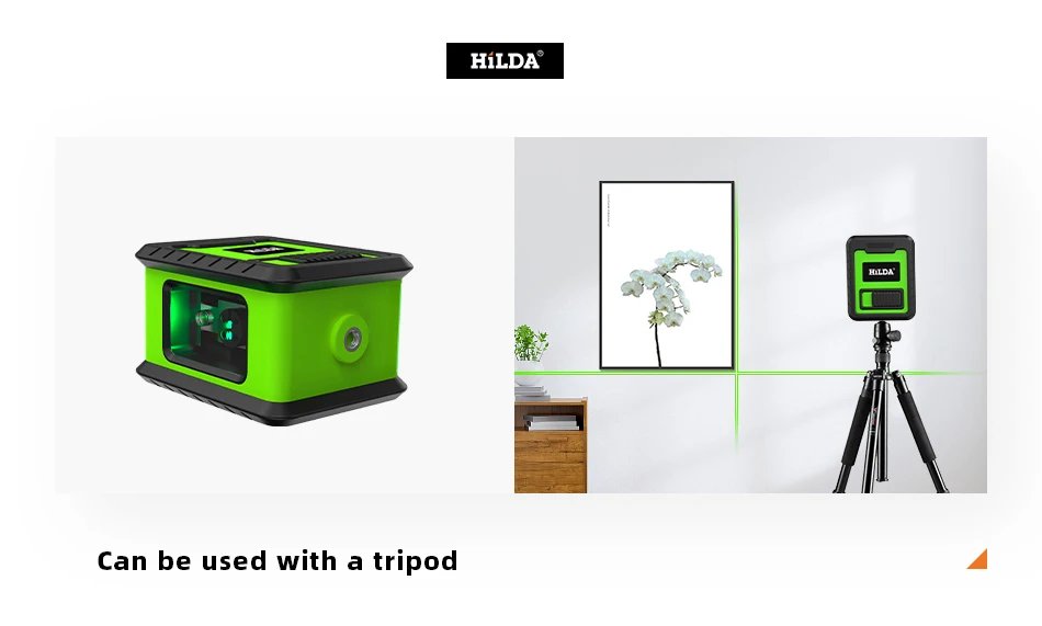 HILDA Laser Level Meter 2-Lines Cross Green Level Laser Horizontal & Vertical Nivel Laser Self-Leveling лазерный уровень