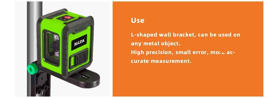 HILDA Laser Level Meter 2-Lines Cross Green Level Laser Horizontal & Vertical Nivel Laser Self-Leveling лазерный уровень