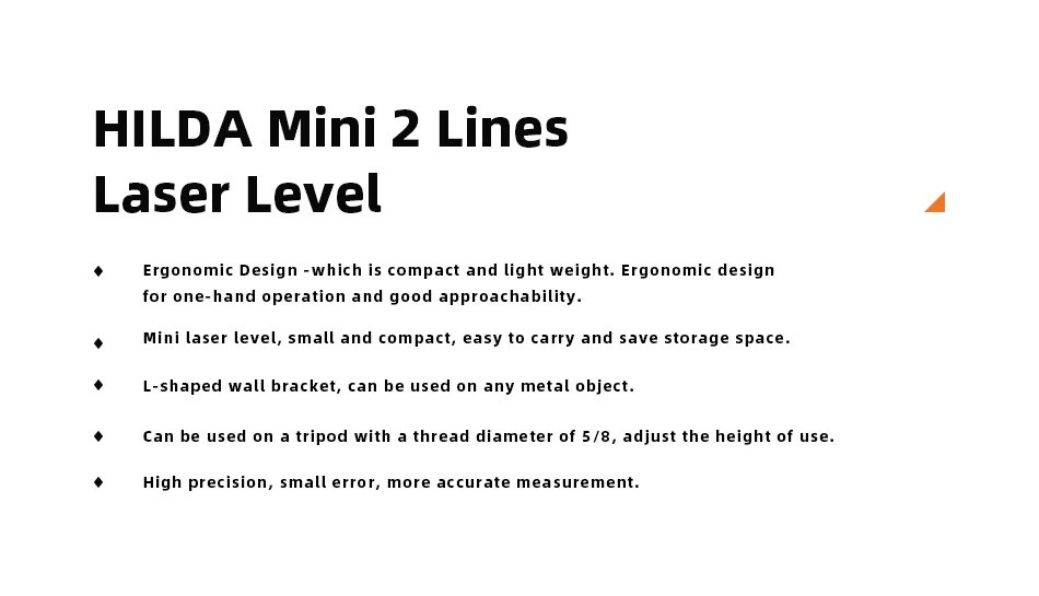 HILDA Laser Level Meter 2-Lines Cross Green Level Laser Horizontal & Vertical Nivel Laser Self-Leveling лазерный уровень