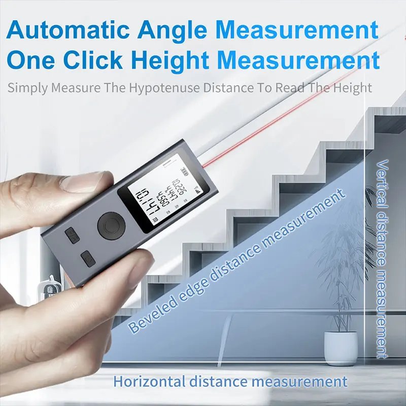 Mini Laser Rangefinder Digital Tape Measure Laser Ruler USB Charge Aluminum Alloy Fuselage Measuring Distance: 30m/50m Mini Laser Rangefinder Digital Tape Measure Laser Ruler USB Charge Aluminum Alloy Fuselage Measuring Distance: 30m/50m