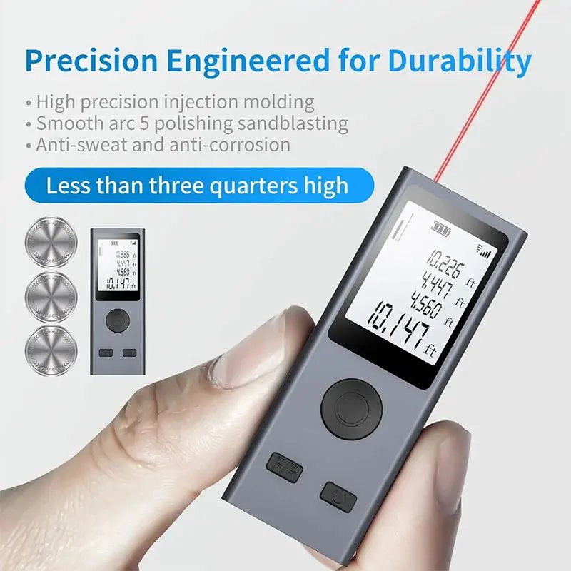 Mini Laser Rangefinder Digital Tape Measure Laser Ruler USB Charge Aluminum Alloy Fuselage Measuring Distance: 30m/50m Mini Laser Rangefinder Digital Tape Measure Laser Ruler USB Charge Aluminum Alloy Fuselage Measuring Distance: 30m/50m