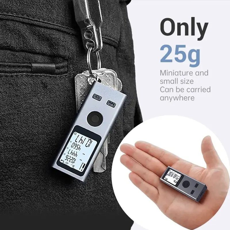 Mini Laser Rangefinder Digital Tape Measure Laser Ruler USB Charge Aluminum Alloy Fuselage Measuring Distance: 30m/50m Mini Laser Rangefinder Digital Tape Measure Laser Ruler USB Charge Aluminum Alloy Fuselage Measuring Distance: 30m/50m