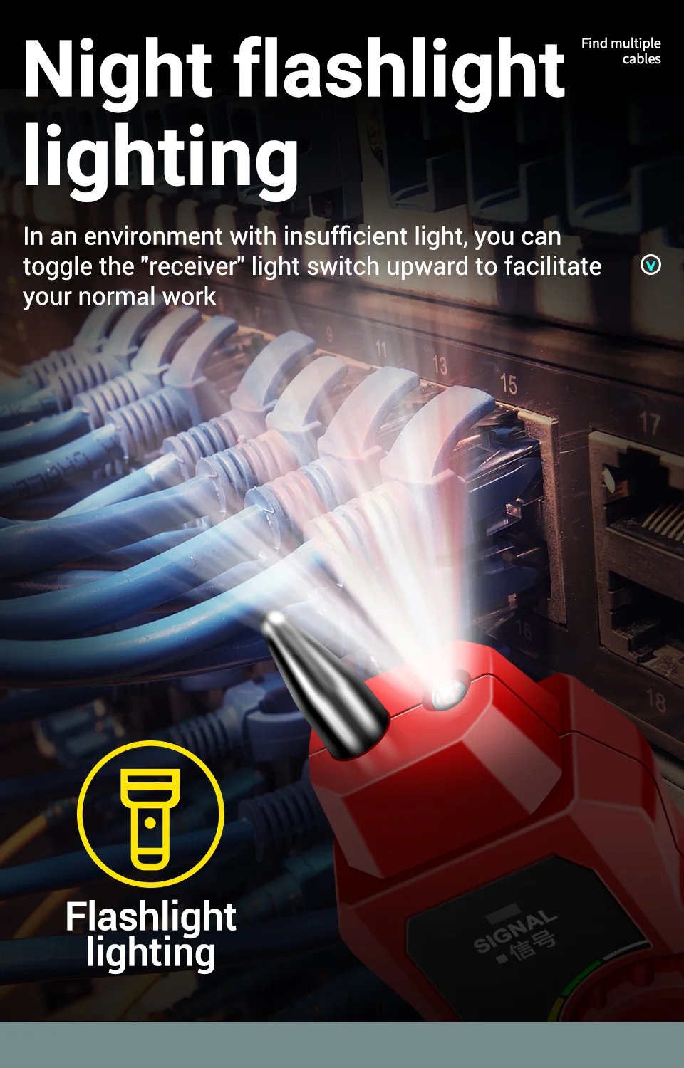 ANENG Network Cable Tracker M469A Networking Analyzer RJ45 RJ11 Telephone Line Network Wire Detector Tracker Measure Cables Tool