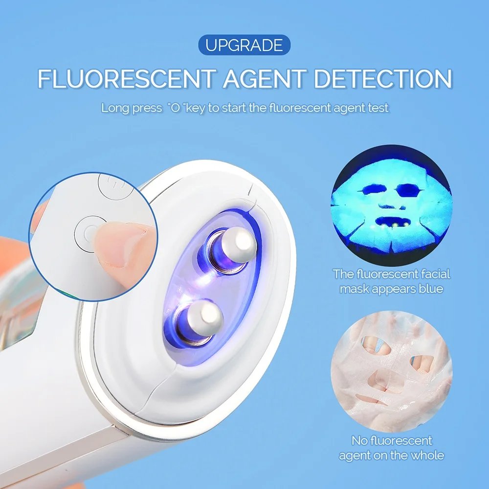 Skin Tester Face Skin Moisture&Oil Content Skin Analyzer Skin Water Cheek Elastic Skin Age Test Meter Fluorescent Agent Detector Skin Tester Face Skin Moisture&Oil Content Skin Analyzer Skin Water Cheek Elastic Skin Age Test Meter Fluorescent Agent Detector
