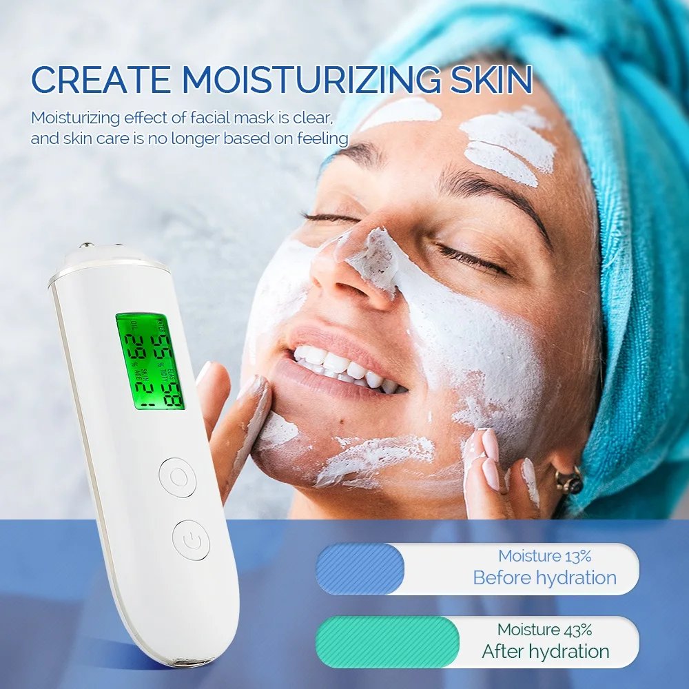 Skin Tester Face Skin Moisture&Oil Content Skin Analyzer Skin Water Cheek Elastic Skin Age Test Meter Fluorescent Agent Detector Skin Tester Face Skin Moisture&Oil Content Skin Analyzer Skin Water Cheek Elastic Skin Age Test Meter Fluorescent Agent Detector