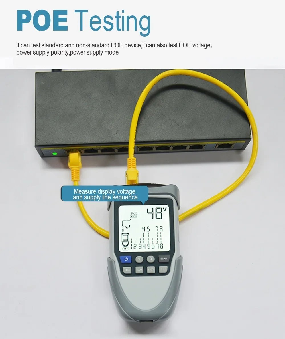 TOOLTOP ET613 612 Network Cable Tracer Network Analyzer POE Phone Line LAN Network Line Detector Measurement Cable Tool TOOLTOP ET613 612 Network Cable Tracer Network Analyzer POE Phone Line LAN Network Line Detector Measurement Cable Tool