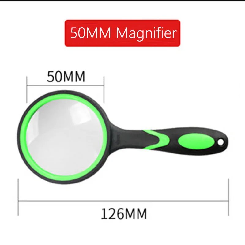 10X Magnifying Glass For Kids Seniors Handheld Reading Magnifier 50mm Magnifying Lens For Reading Science Nature Exploration
