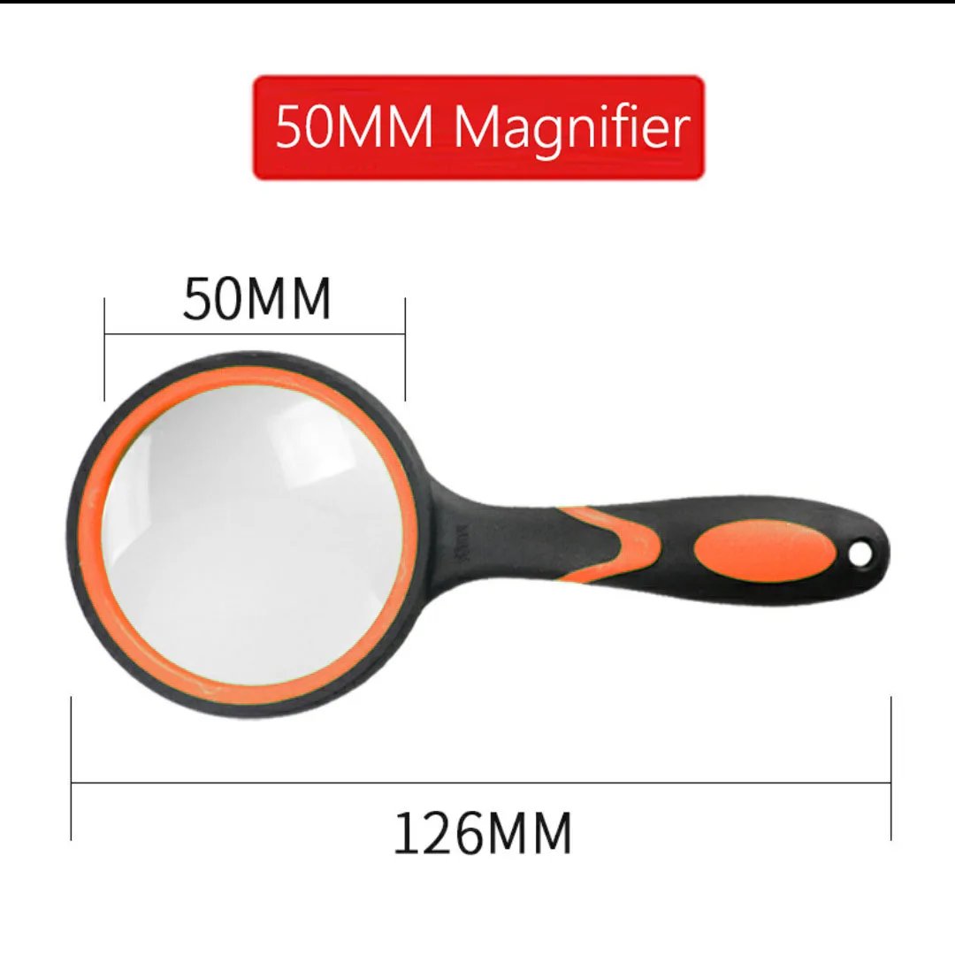 10X Magnifying Glass For Kids Seniors Handheld Reading Magnifier 50mm Magnifying Lens For Reading Science Nature Exploration