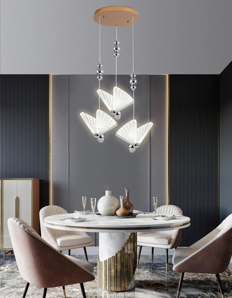 Butterfly Led Pendant Lights Nordic Hanging Lamp Indoor Lighting For Bedside Living Dining Room Kitchen pendente ilumina&ccedil;&atilde;o