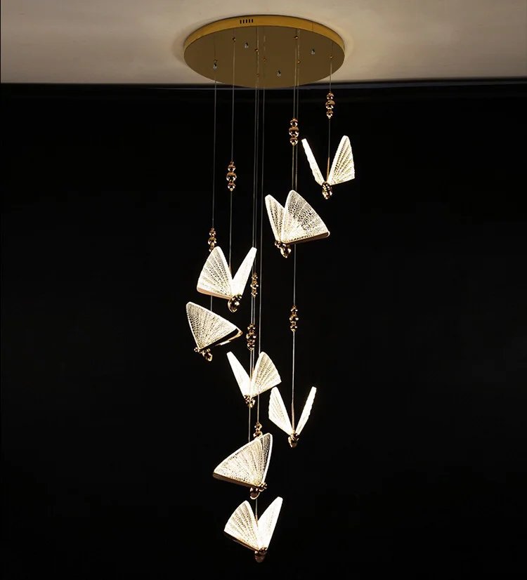 Butterfly Led Pendant Lights Nordic Hanging Lamp Indoor Lighting For Bedside Living Dining Room Kitchen pendente ilumina&ccedil;&atilde;o