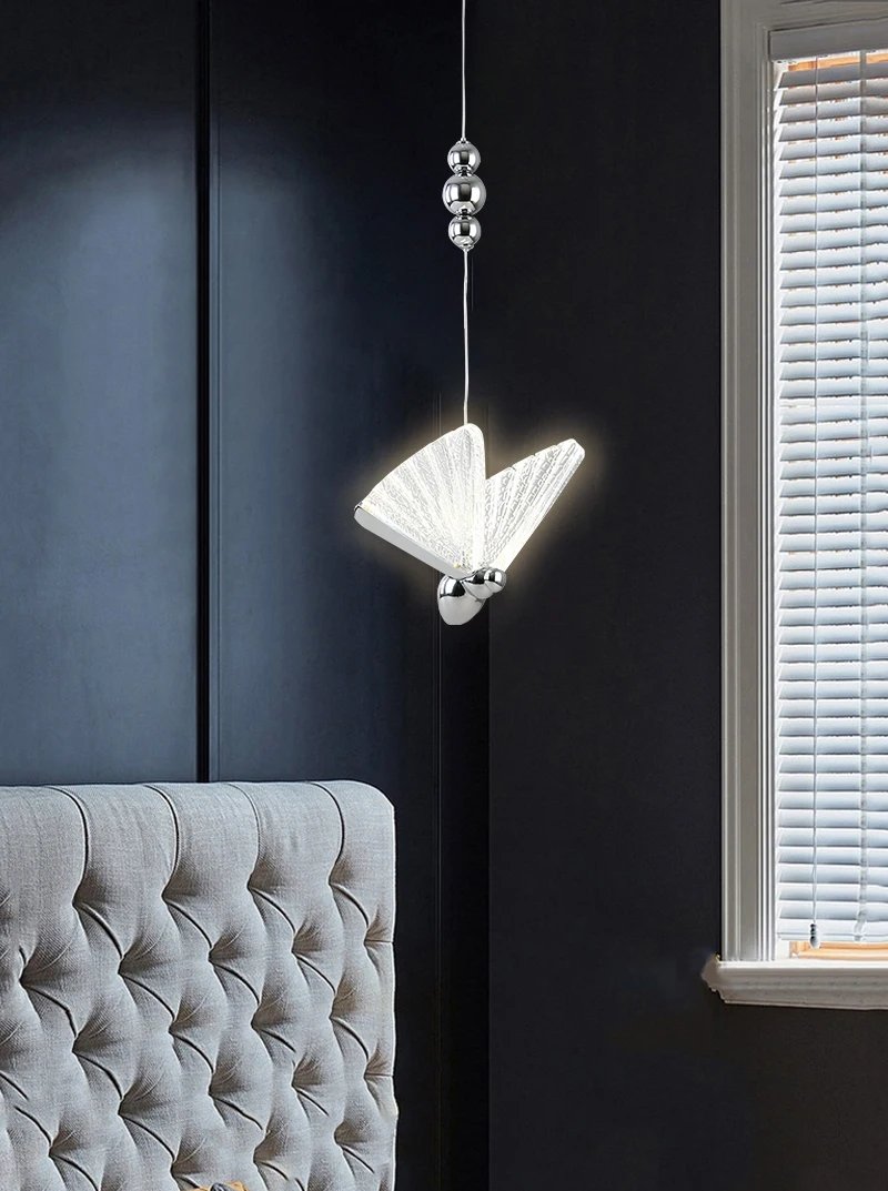Butterfly Led Pendant Lights Nordic Hanging Lamp Indoor Lighting For Bedside Living Dining Room Kitchen pendente ilumina&ccedil;&atilde;o