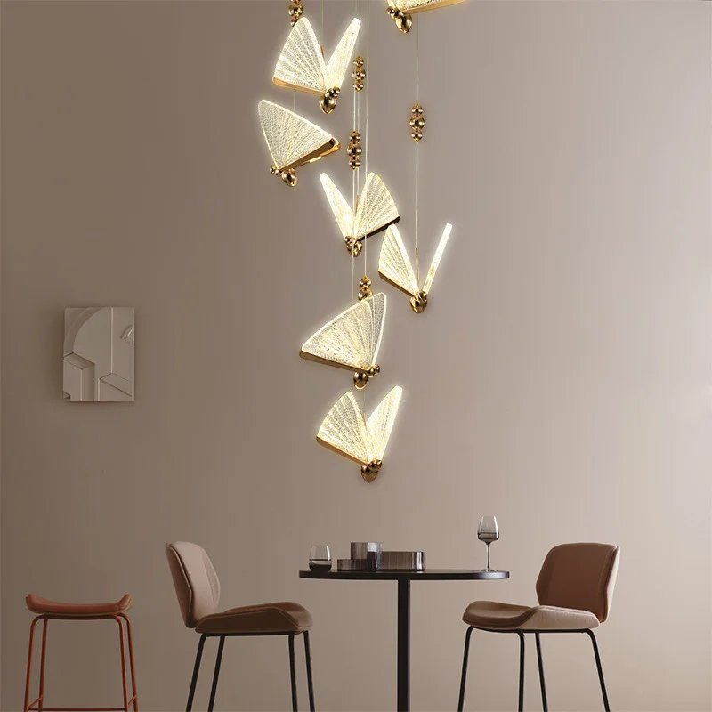 Butterfly Led Pendant Lights Nordic Hanging Lamp Indoor Lighting For Bedside Living Dining Room Kitchen pendente ilumina&ccedil;&atilde;o