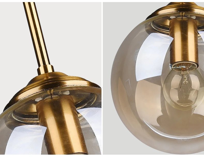 Nordic Simple Style Chandelier Modern Creative Glass Pendant Light Living Room Restaurant Bedside Indoor Decor LED Pendant Lamp