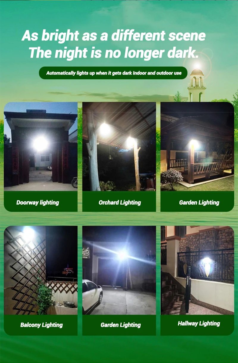 High Power 106LED Solar Outdoor Courtyard Wall Lamp Waterproof Sunlight with Sensor Remote Control Garden Decoration Street Lamp