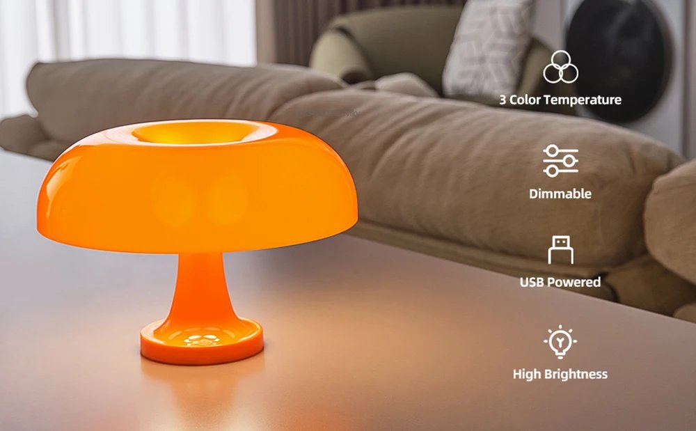 Classic Mushroom Table Lamp Modern Bauhaus Design Table Lamp Hotel Bedroom Atmosphere Lamp Classic Mushroom Table Lamp Modern Bauhaus Design Table Lamp Hotel Bedroom Atmosphere Lamp