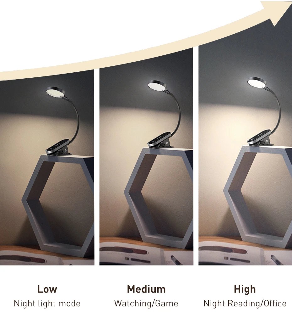 Baseus LED Clip Table Lamp Stepless Dimmable Wireless Desk Lamp Touch USB Rechargeable Reading Light LED Night Light Laptop Lamp Baseus LED Clip Table Lamp Stepless Dimmable Wireless Desk Lamp Touch USB Rechargeable Reading Light LED Night Light Laptop Lamp