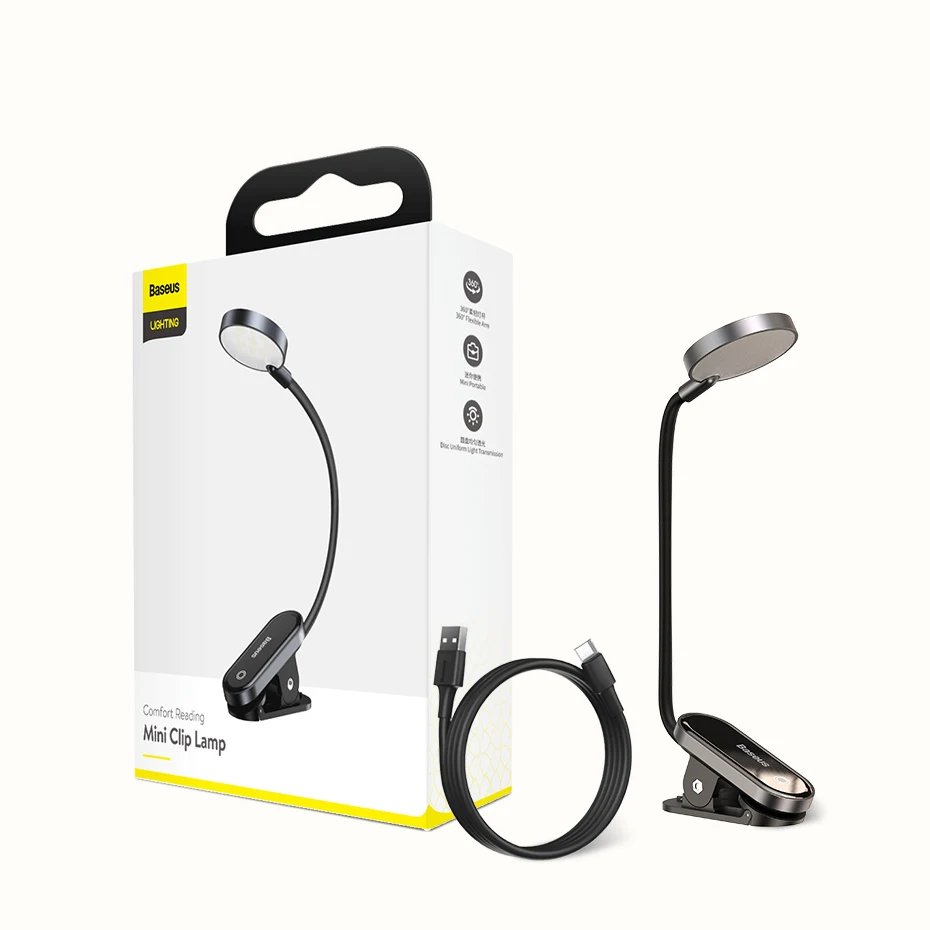 Baseus LED Clip Table Lamp Stepless Dimmable Wireless Desk Lamp Touch USB Rechargeable Reading Light LED Night Light Laptop Lamp Baseus LED Clip Table Lamp Stepless Dimmable Wireless Desk Lamp Touch USB Rechargeable Reading Light LED Night Light Laptop Lamp
