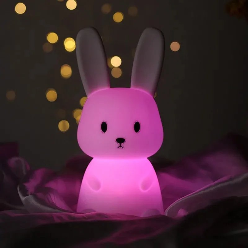 LED Night light Silicone Rabbit Touch Sensor lamp Cute Animal Light Bedroom Decor Gift for Kid Baby Child Table Lamp Home Decor LED Night light Silicone Rabbit Touch Sensor lamp Cute Animal Light Bedroom Decor Gift for Kid Baby Child Table Lamp Home Decor