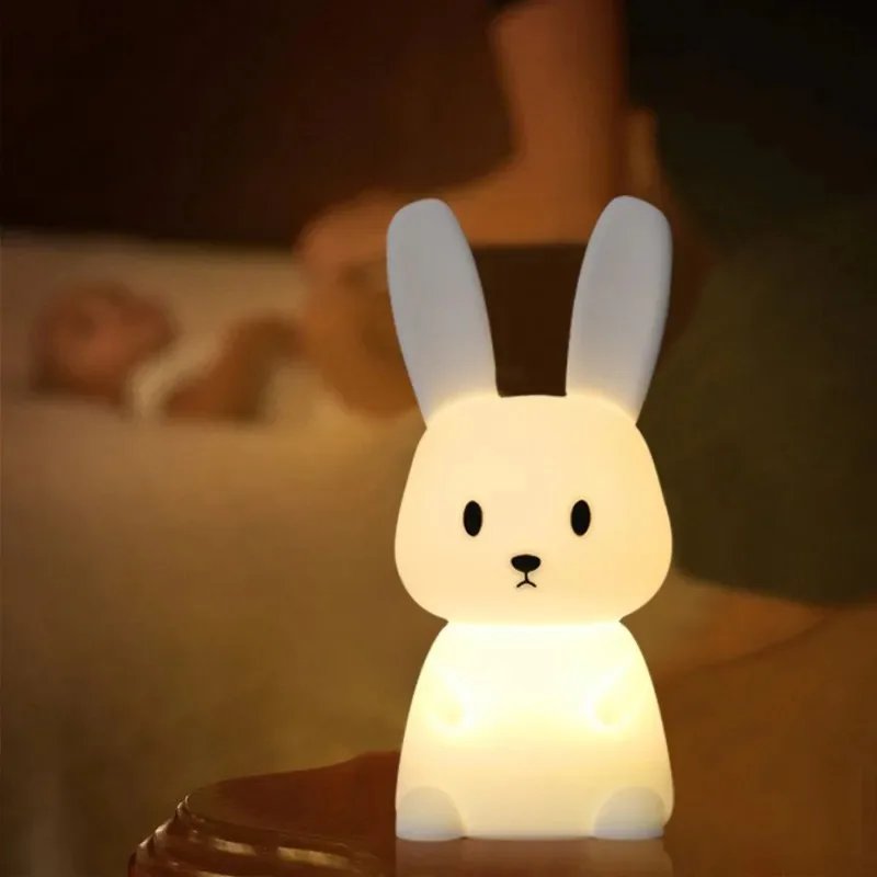 LED Night light Silicone Rabbit Touch Sensor lamp Cute Animal Light Bedroom Decor Gift for Kid Baby Child Table Lamp Home Decor LED Night light Silicone Rabbit Touch Sensor lamp Cute Animal Light Bedroom Decor Gift for Kid Baby Child Table Lamp Home Decor