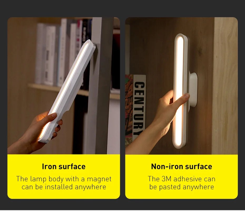 Baseus Magnetic Desk Lamp Hanging LED Table Lamp Chargeable Stepless Dimming Cabinet Night Light Closet Wardrobe Study Read Lamp Baseus Magnetic Desk Lamp Hanging LED Table Lamp Chargeable Stepless Dimming Cabinet Night Light Closet Wardrobe Study Read Lamp