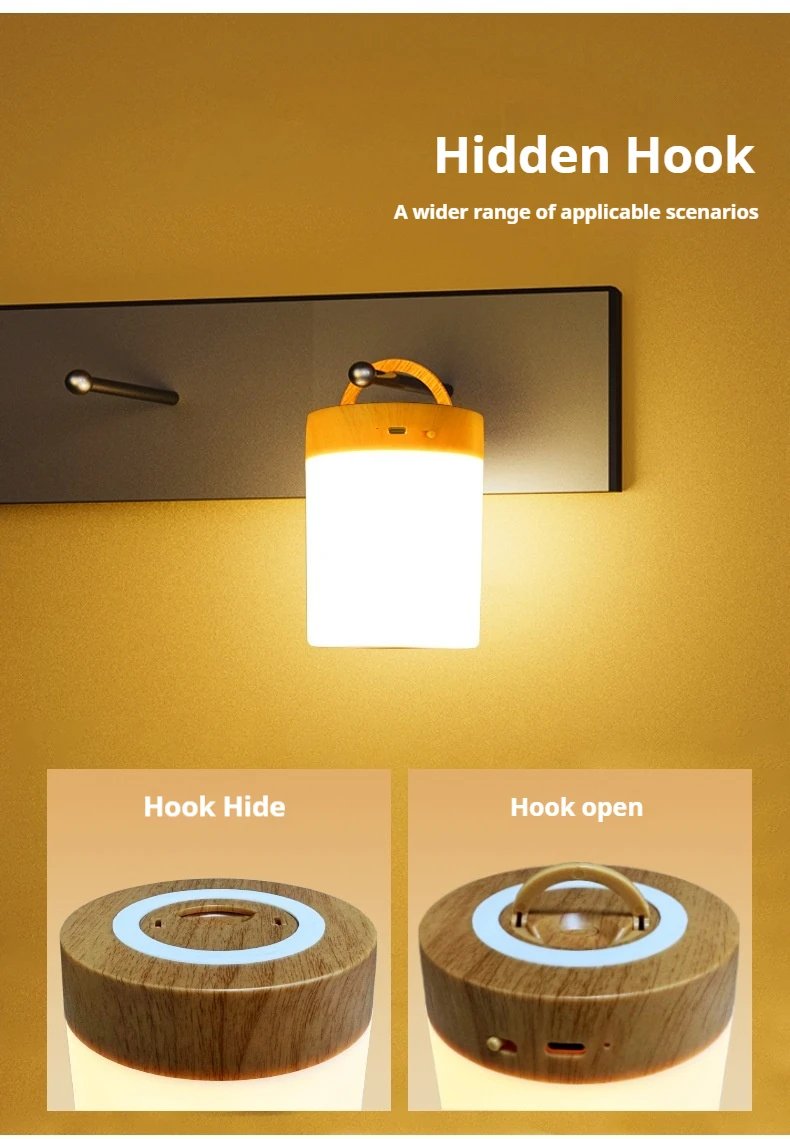 Smart Touch Bedside Table Lamp RGB USB Rechargeable Night Light Desk Lamp Bedroom Decoration Kids Gift Dining Table Light