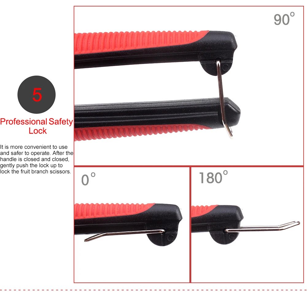 RDDSPON Pruning Shear Branch Scissors Stainless Steel Non-Slip Handle Sharp Garden Fruit Tree Pruning Very Sharp Garden Tools