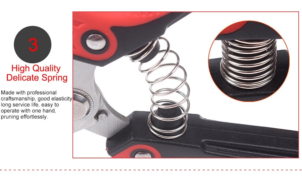 RDDSPON Pruning Shear Branch Scissors Stainless Steel Non-Slip Handle Sharp Garden Fruit Tree Pruning Very Sharp Garden Tools