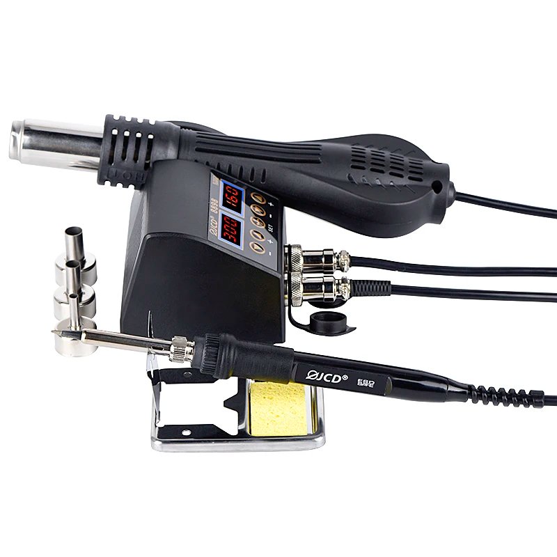 2 in 1 750W Soldering station LCD Digital display welding rework station for cell-phone BGA SMD PCB IC Repair solder tools 8898