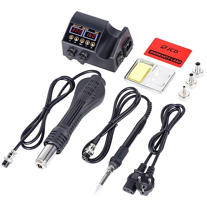2 in 1 750W Soldering station LCD Digital display welding rework station for cell-phone BGA SMD PCB IC Repair solder tools 8898
