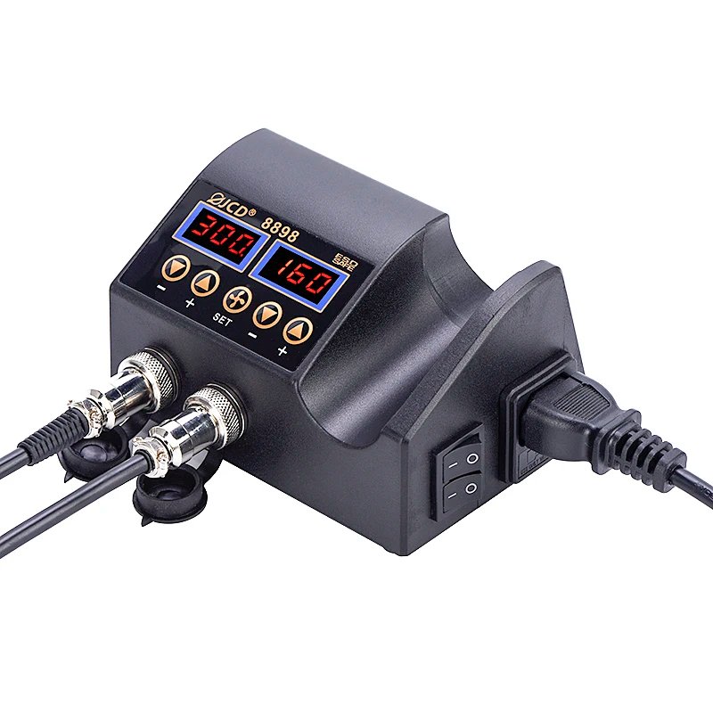 2 in 1 750W Soldering station LCD Digital display welding rework station for cell-phone BGA SMD PCB IC Repair solder tools 8898