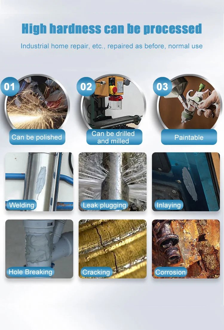 AB Metal Repair Glue Heat Resistance Cold Welding Glue Magic Plastic Repair Casting Adhesive Super Glue Metal Repair Tool