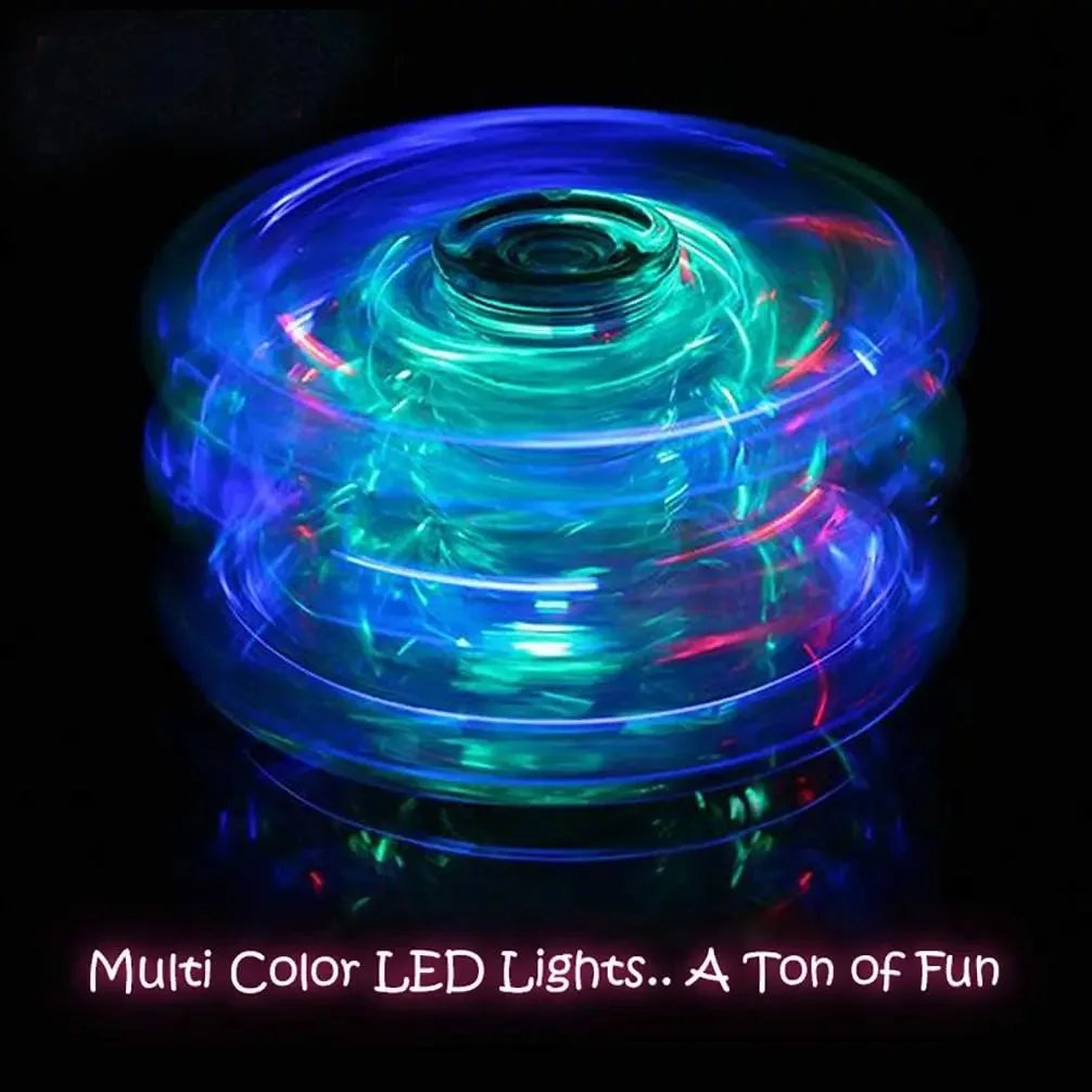 Crystal Luminous LED Light Fidget Spinner Hand Top Spinners Glow in Dark EDC Stress Relief Toys Kinetic Gyroscope For Children