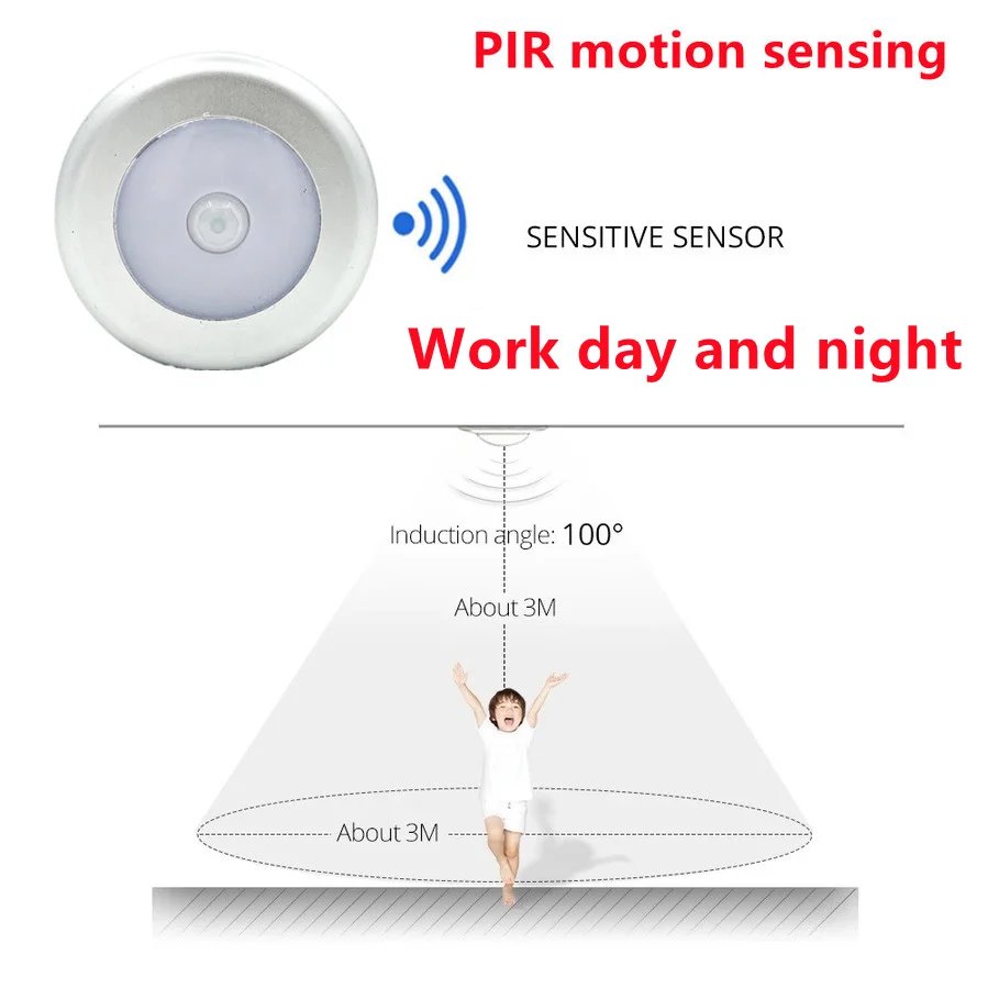 PIR Motion Sensor Night Light 6LED LED Human Body Induction Wireless Detector Automatic Light On / Off For Home Bedside Lighting PIR Motion Sensor Night Light 6LED LED Human Body Induction Wireless Detector Automatic Light On / Off For Home Bedside Lighting