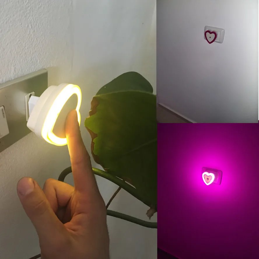 Mini LED Night Light EU/US Plug in Dusk to Dawn Sensor Wall Nights Lamp Square for Bedroom Hallway Stairs Corridor 110V 220V