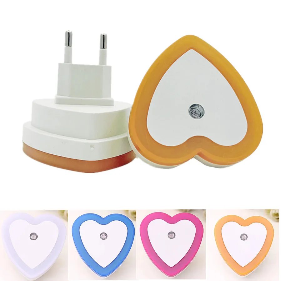 Mini LED Night Light EU/US Plug in Dusk to Dawn Sensor Wall Nights Lamp Square for Bedroom Hallway Stairs Corridor 110V 220V