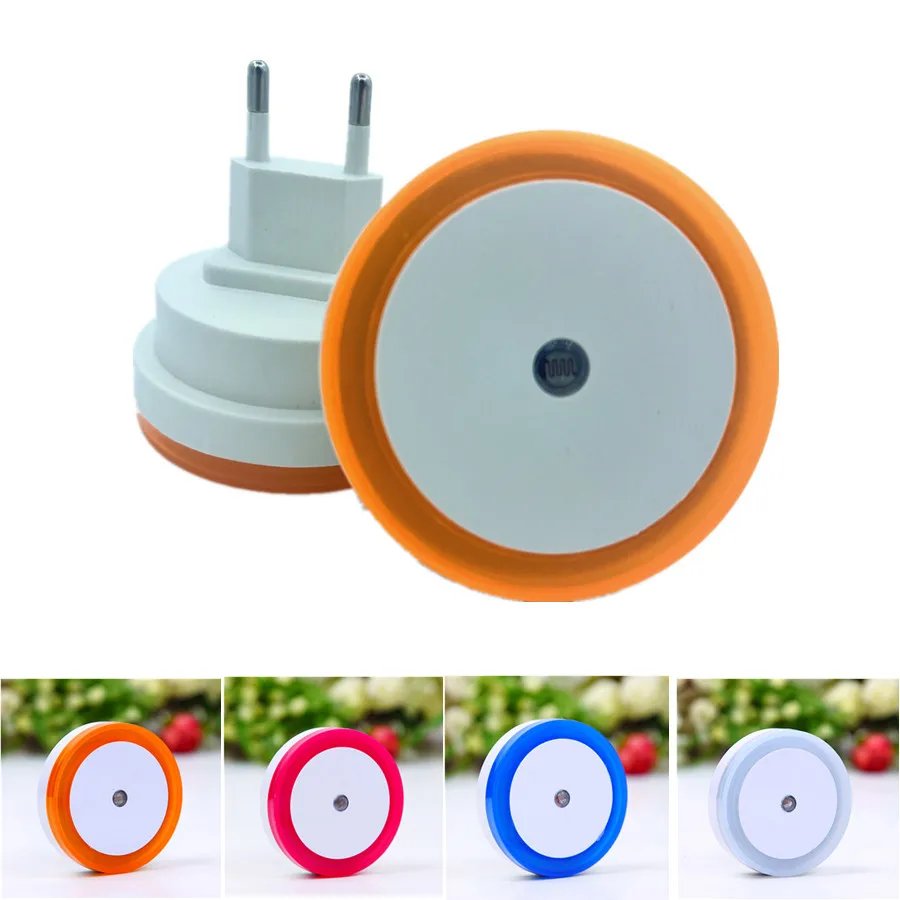 Mini LED Night Light EU/US Plug in Dusk to Dawn Sensor Wall Nights Lamp Square for Bedroom Hallway Stairs Corridor 110V 220V