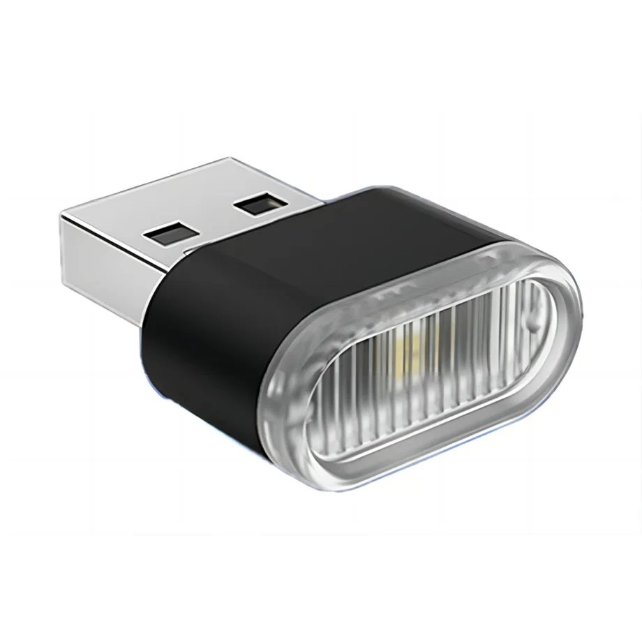 Car Mini USB LED Atmosphere Lights Car Interior Neon Decorative Lamp Emergency Lighting Universal PC Portable Plug and Play