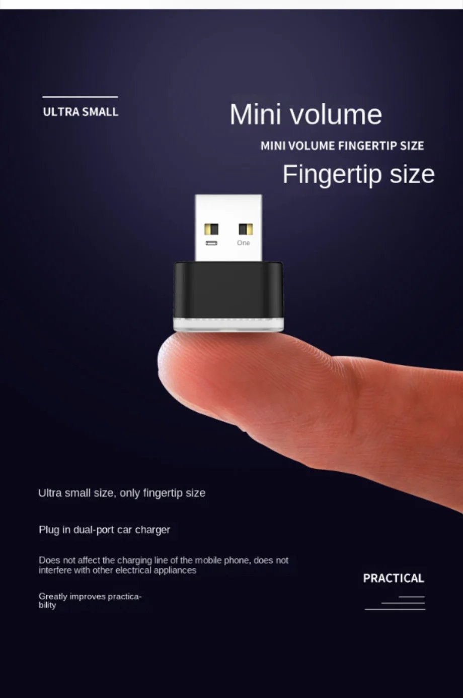 Car Mini USB LED Atmosphere Lights Car Interior Neon Decorative Lamp Emergency Lighting Universal PC Portable Plug and Play