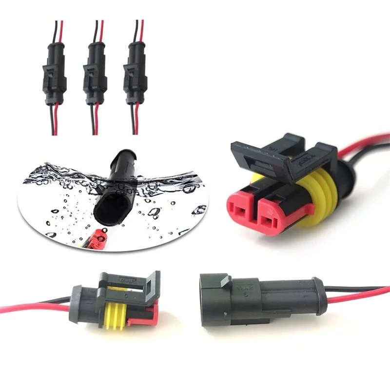 2 Pin Connector Waterproof Connector Male and Female Way 20AWG Wire Suitable for Car Truck Boat Other Wire Connection 5 Pairs