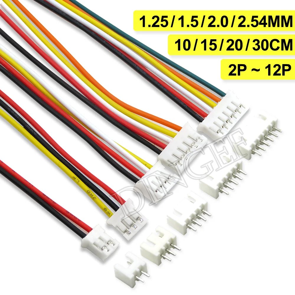 5Sets JST XH2.54 XH ZH PH 1.25mm 1.5mm 2.0mm 2.54mm Wire cable Connector 2 3 4 5 6 7 8 9 10 12 PIN male and female plug Socket 5Sets JST XH2.54 XH ZH PH 1.25mm 1.5mm 2.0mm 2.54mm Wire cable Connector 2 3 4 5 6 7 8 9 10 12 PIN male and female plug Socket