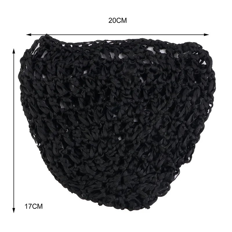 New Women's Mesh Hair Net Black Wig Caps handmade Crochet Cap Adjustable Strap Hair Net for Sleeping Turban Hat Chemo Hats