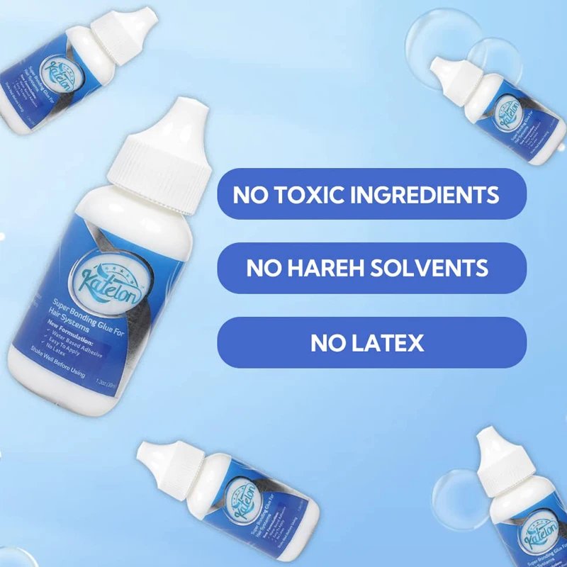 Lace Front Wig Glue Extra Hold Waterproof 38ml Super Bonding Adhesive Glue For Wig Cap 1Pcs Hair Glue Hair Styling Tools 1.3Oz