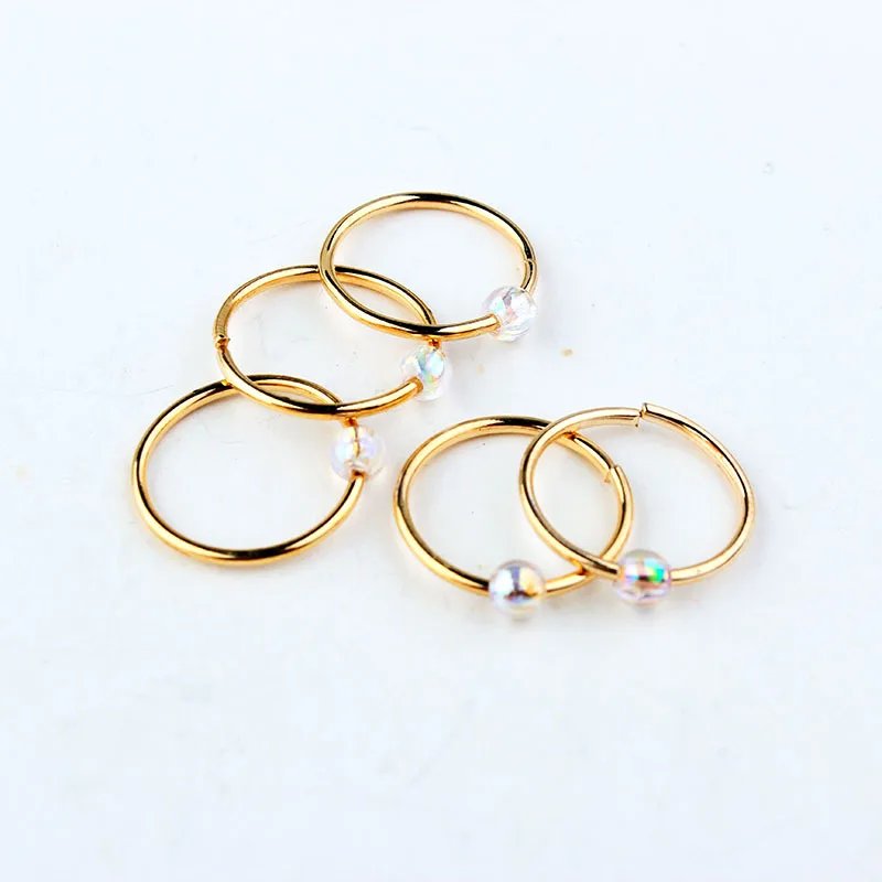 5-50pcs/bag Silver Metal Hair Rings Braid Dreadlocks Bead Hair Cuffs Dread Tube Charm Dreadlock Hair Accessories Extension