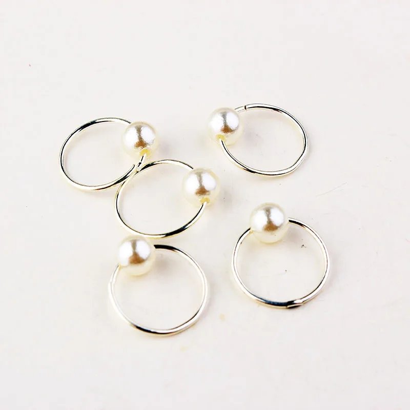 5-50pcs/bag Silver Metal Hair Rings Braid Dreadlocks Bead Hair Cuffs Dread Tube Charm Dreadlock Hair Accessories Extension